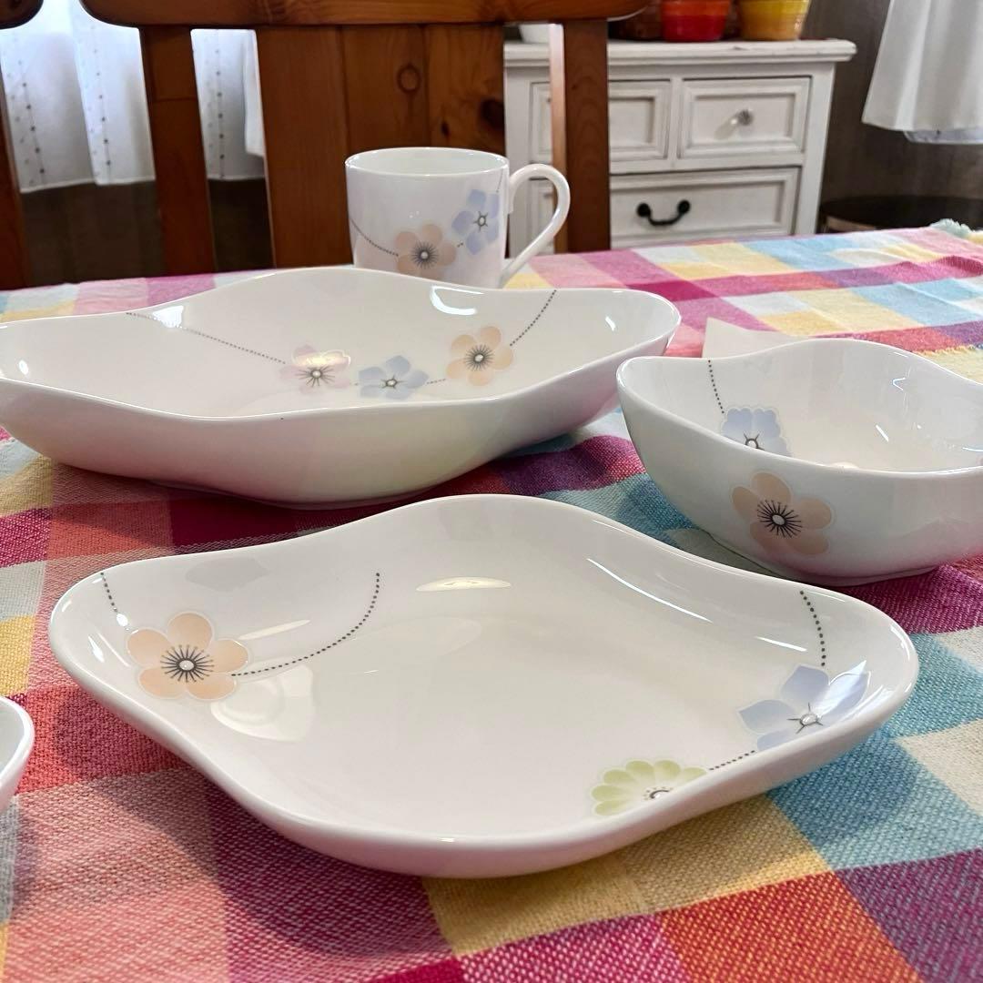 ノリタケ ボーンチャイナ／オーバル 菱形 プレート ボウル マグカップ