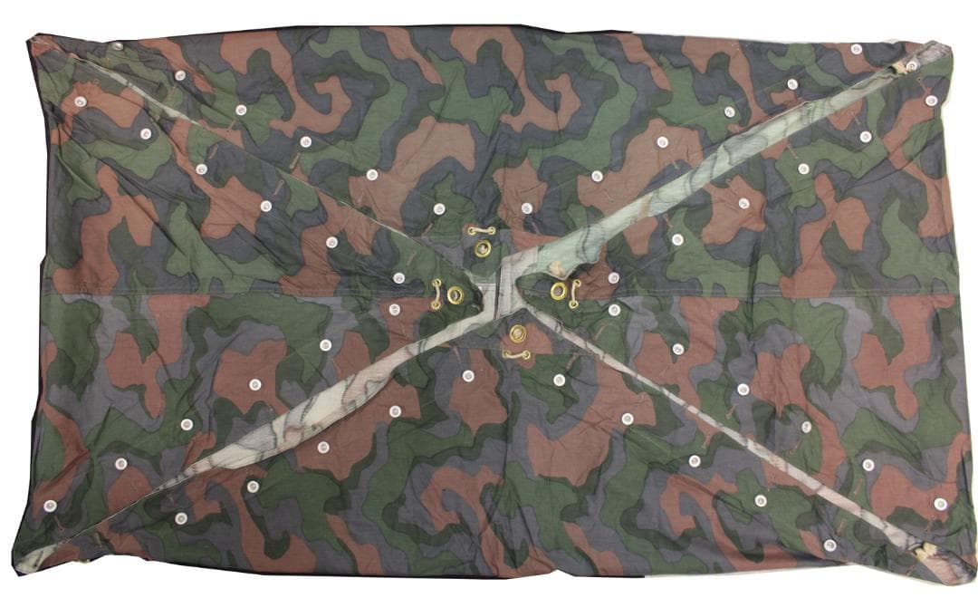 デッドストック ノルウェー軍 テント A カモフラージュ2 軍幕 ポンチョシート