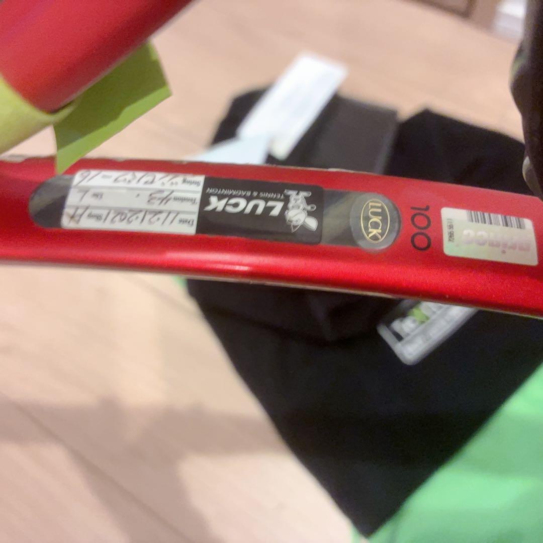 Prince テキストレート 赤 ラケット