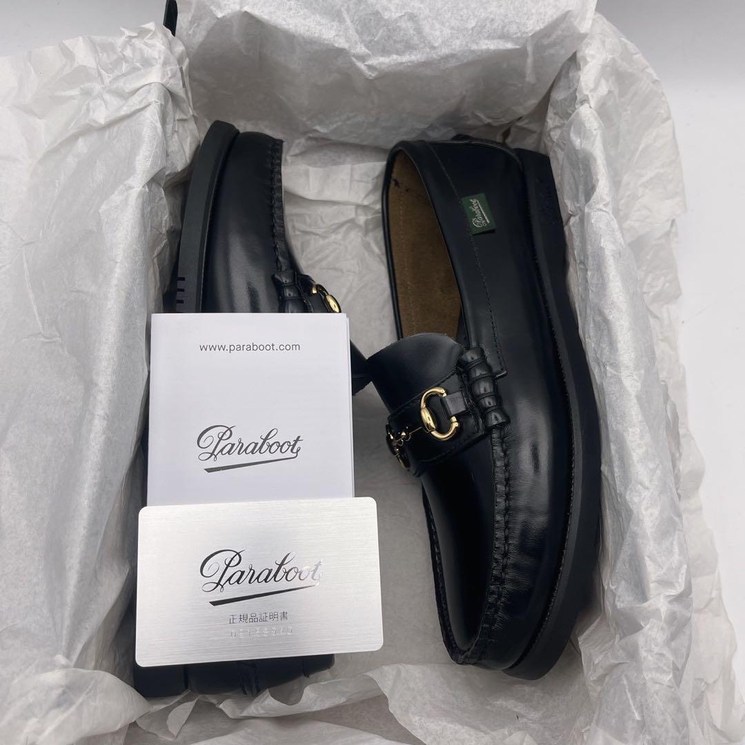 新品 箱 証明書✨アローズ別注 パラブーツ コロー ビットローファー 黒 3.5