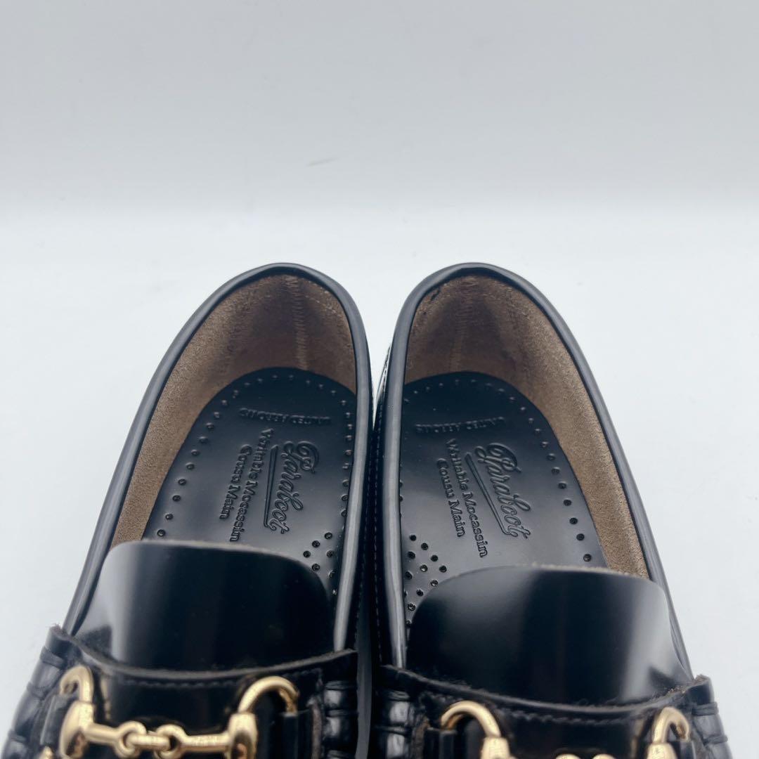 新品 箱 証明書✨アローズ別注 パラブーツ コロー ビットローファー 黒 3.5