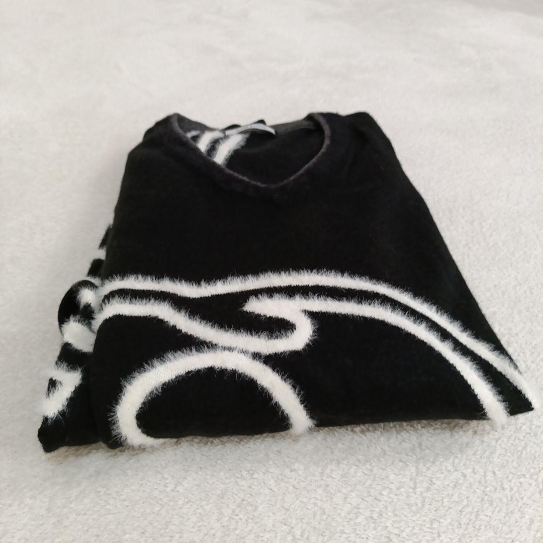 【美品】MARK & LONA スカルプリント セーター　48　Ｌサイズ　黒