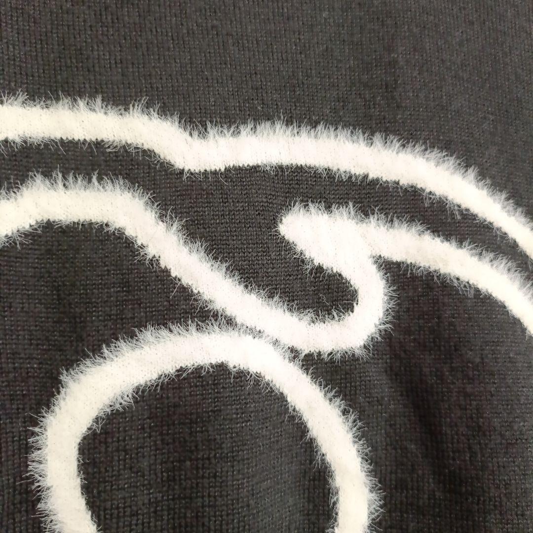 【美品】MARK & LONA スカルプリント セーター　48　Ｌサイズ　黒