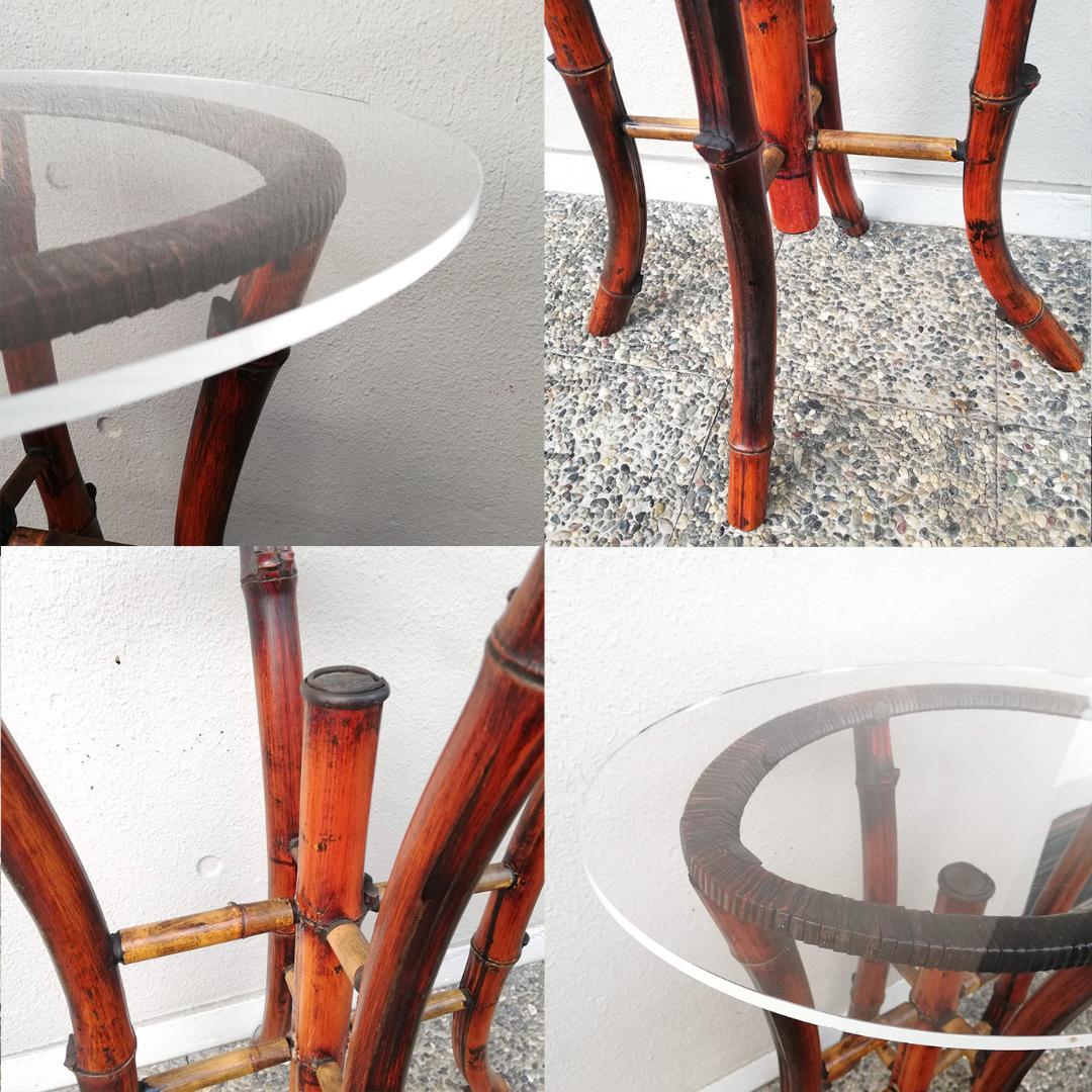 ヴィンテージ 花台 サイドテーブル バンブー 竹 飾り台 レトロ アンティーク