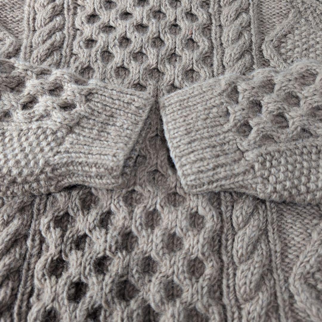 ヒマラヤンクライマーズ ハンドニット エルボーパッチ アラン編 肉厚