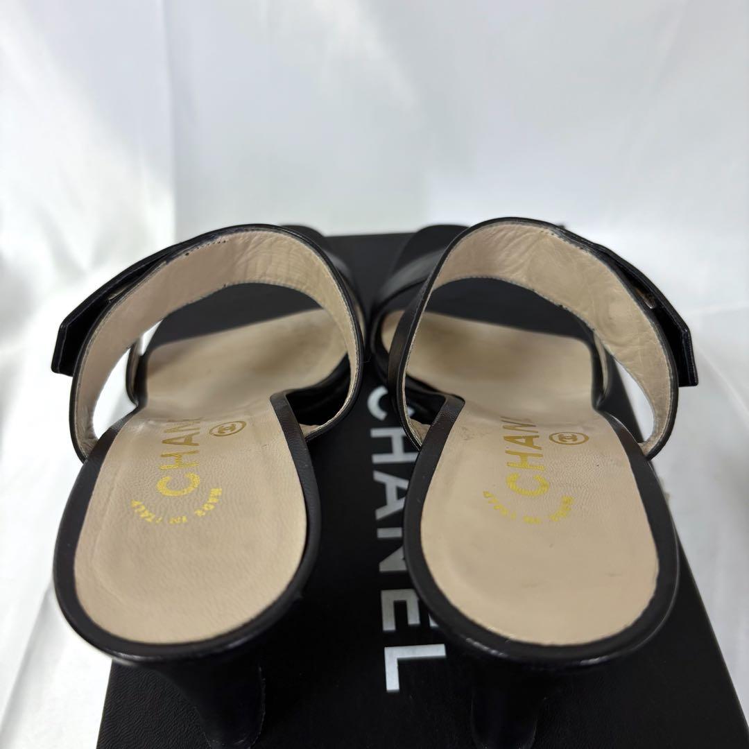 96年✨　CHANEL シャネル　ミュール　ココマーク　ターンロック　ビンテージ