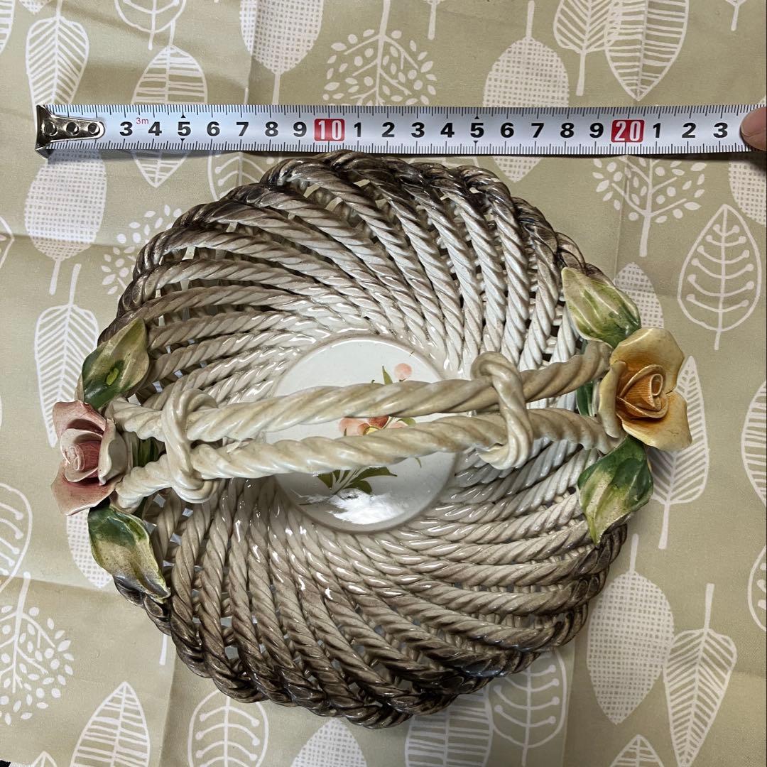 「De Fonte」陶器製 イタリア アンティーク花かご