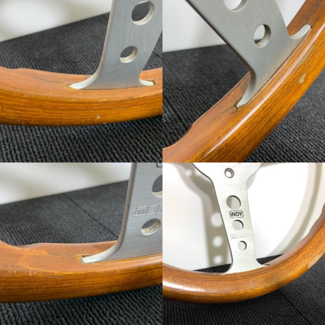 送料無料・即日発送 モモ インディ ウッド ステアリング 32Φ 当時物 レトロ