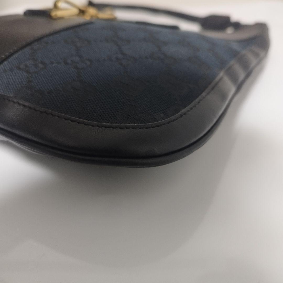 美品☆　グッチ　ジャッキー　ワンショルダーバッグ GGキャンバス　レザー