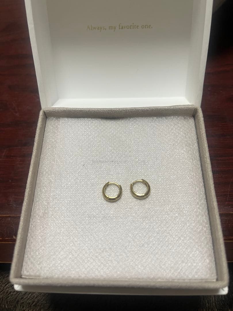 【金箔】　ete エテ K18 YG フープ ピアス　片耳