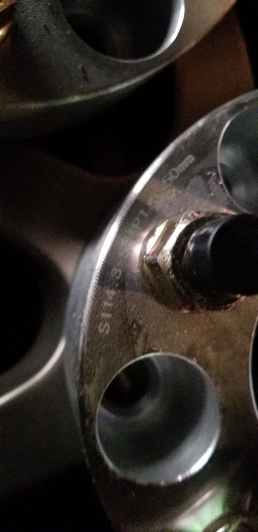 ワイトレ、スペーサー　4枚　セット　50mm　114.3　5穴　1.5ピッチ