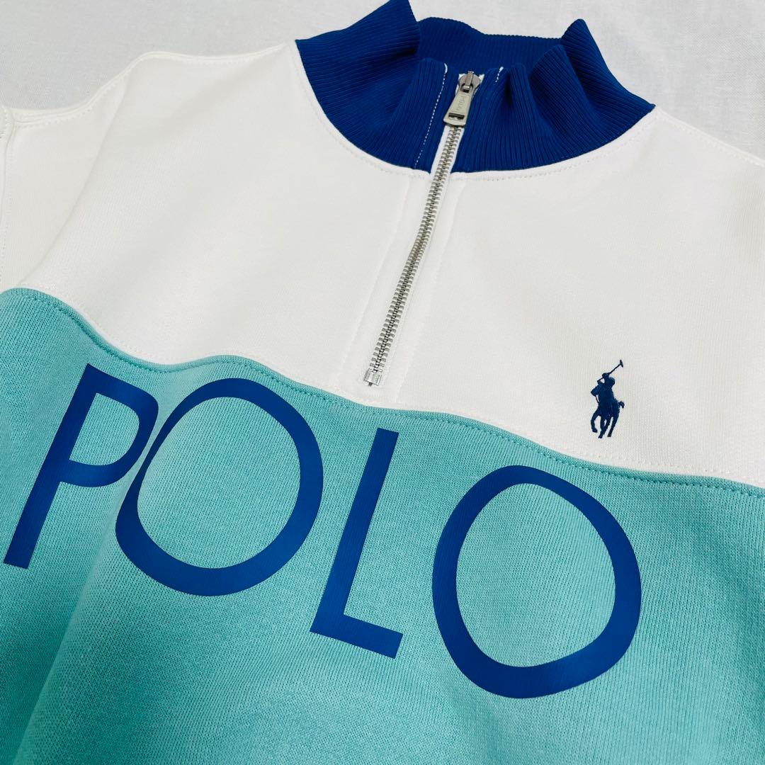 激レア‼️美品♡ラルフローレン♡Half Zip スウェット　裏起毛　ビッグロゴ