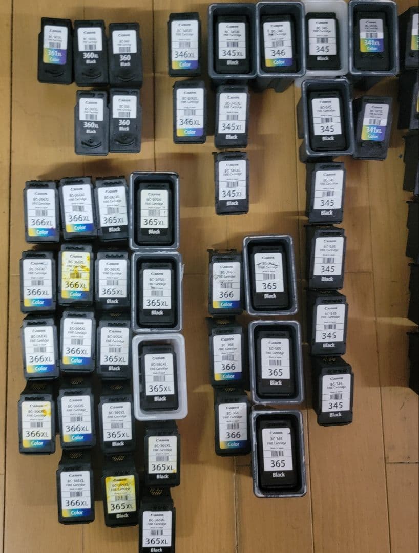 ☆使用済み純正キヤノン空インクカートリッジBC系各種74本