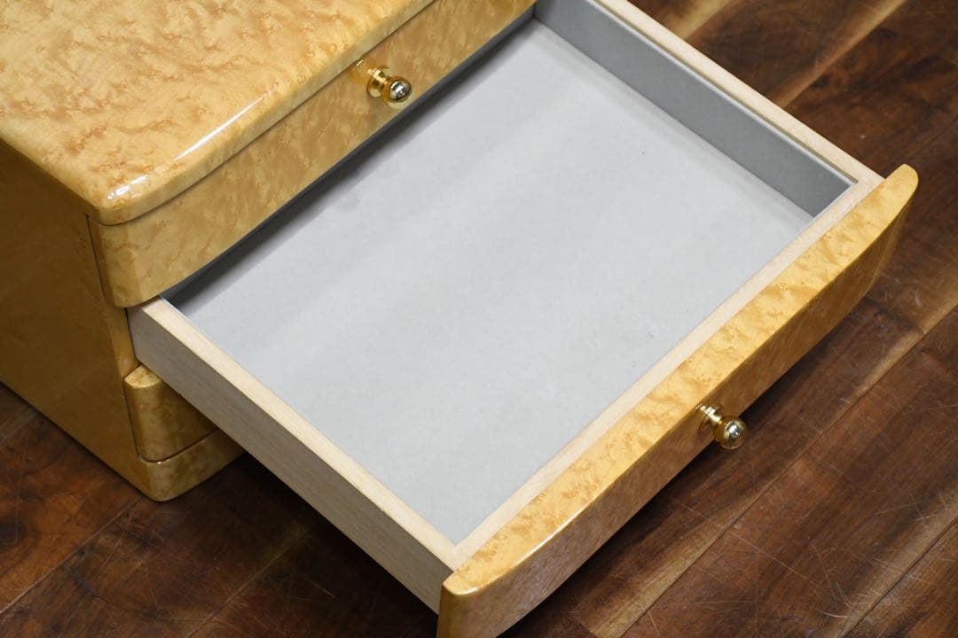 EJK56 バーズアイメープル 3段ジュエリーボックス ティアラ3P もりかね