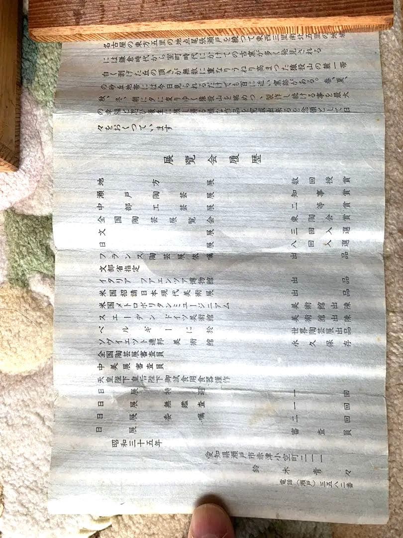 彩木梅文　花瓶　鈴木青々 作