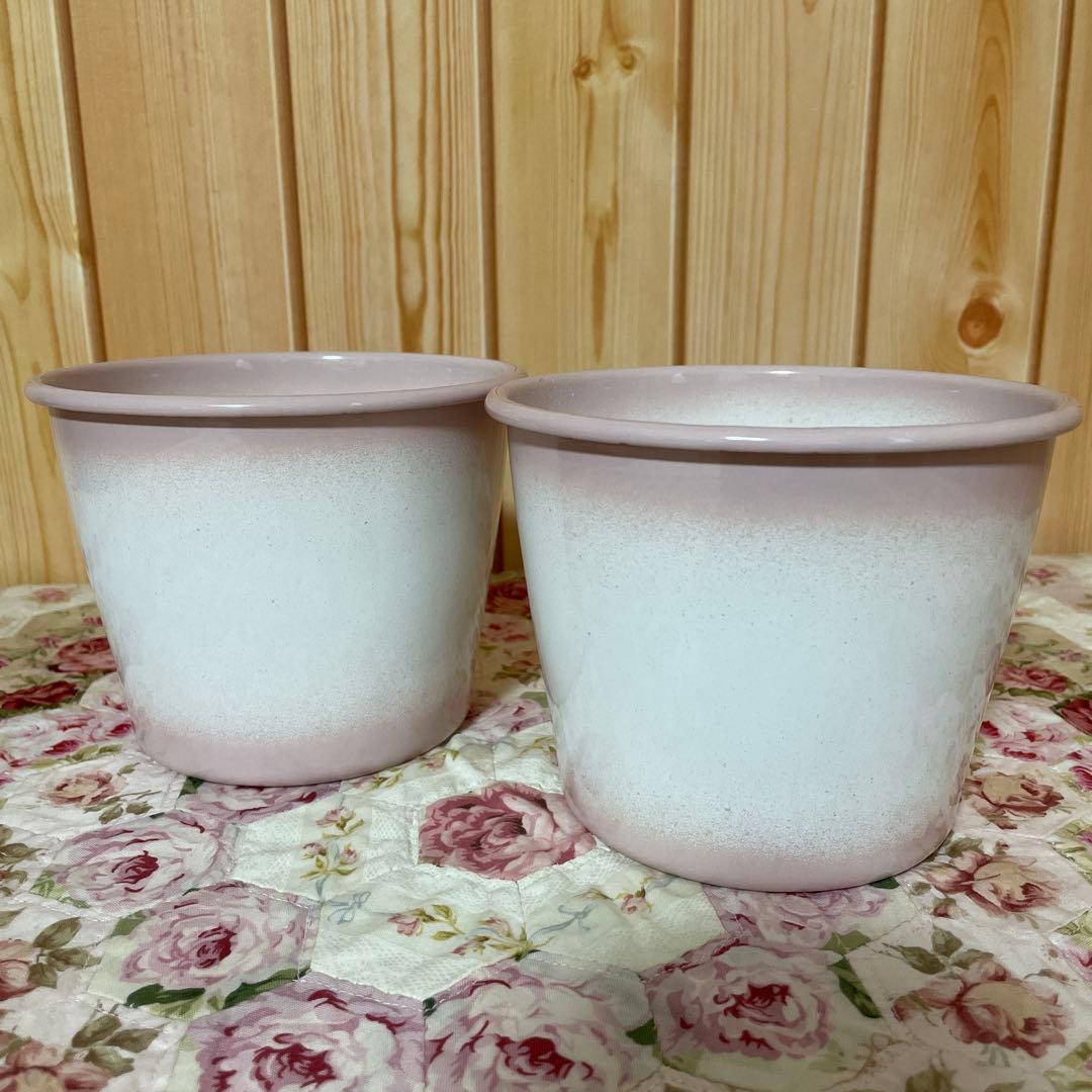 imane 花柄鉢 2個セット　プランター　プリンセスローズ