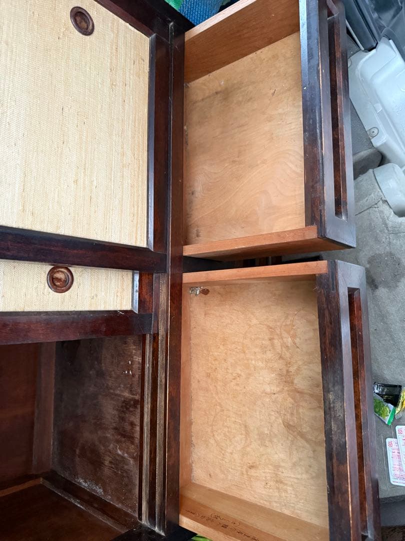 松本民芸家具 くず布 茶箪笥 ミズメザクラ無垢材 レトロ和家具 ヴィンテージ家具