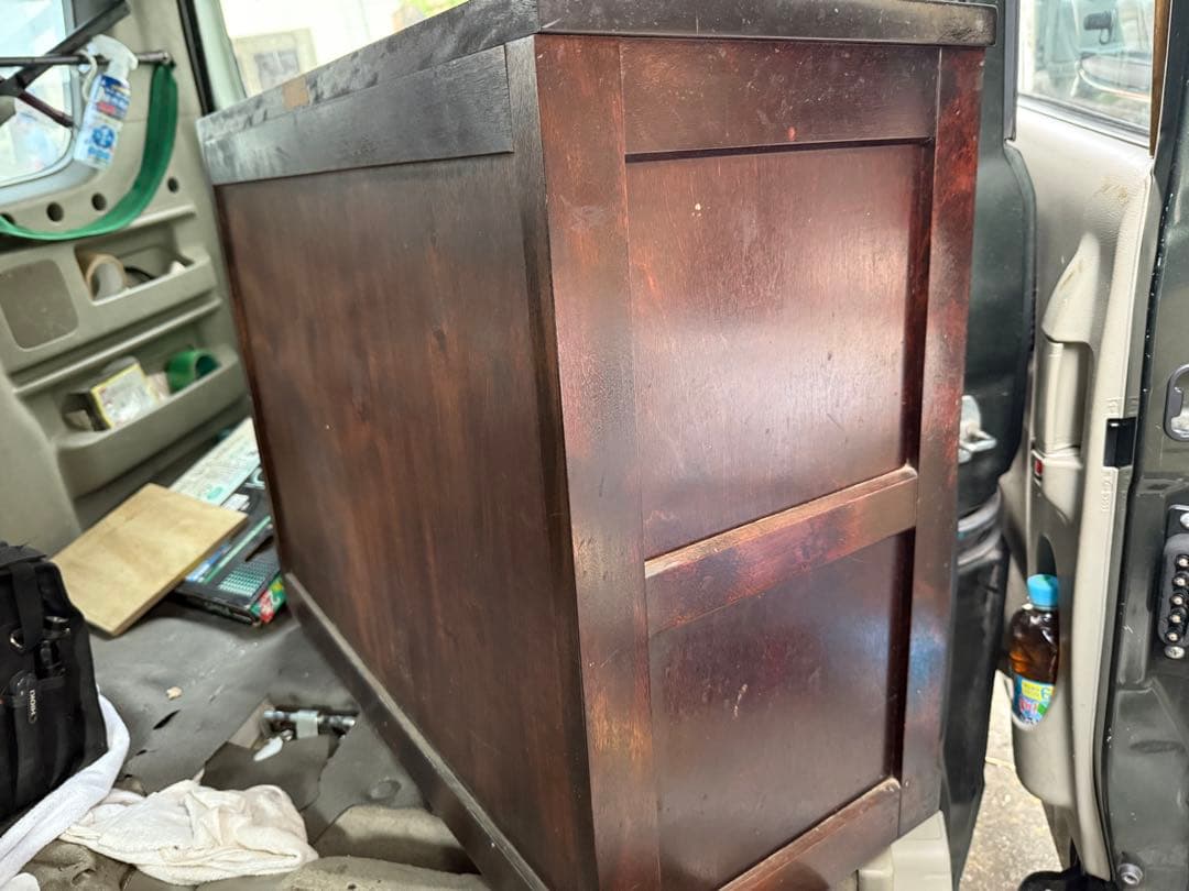 松本民芸家具 くず布 茶箪笥 ミズメザクラ無垢材 レトロ和家具 ヴィンテージ家具