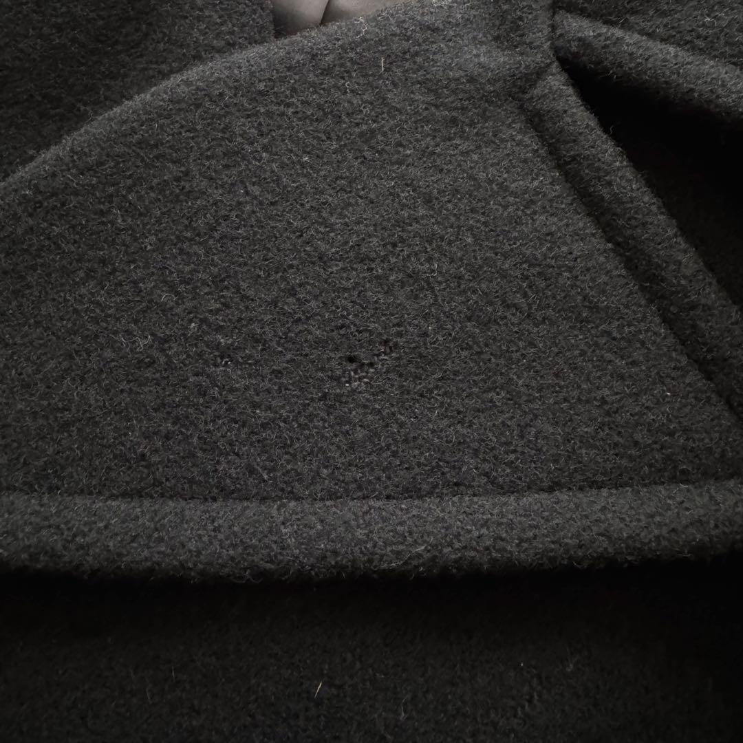 【ワイズ】チェスターコート　ダブル 装飾　カットワーク　黒　サイズ4