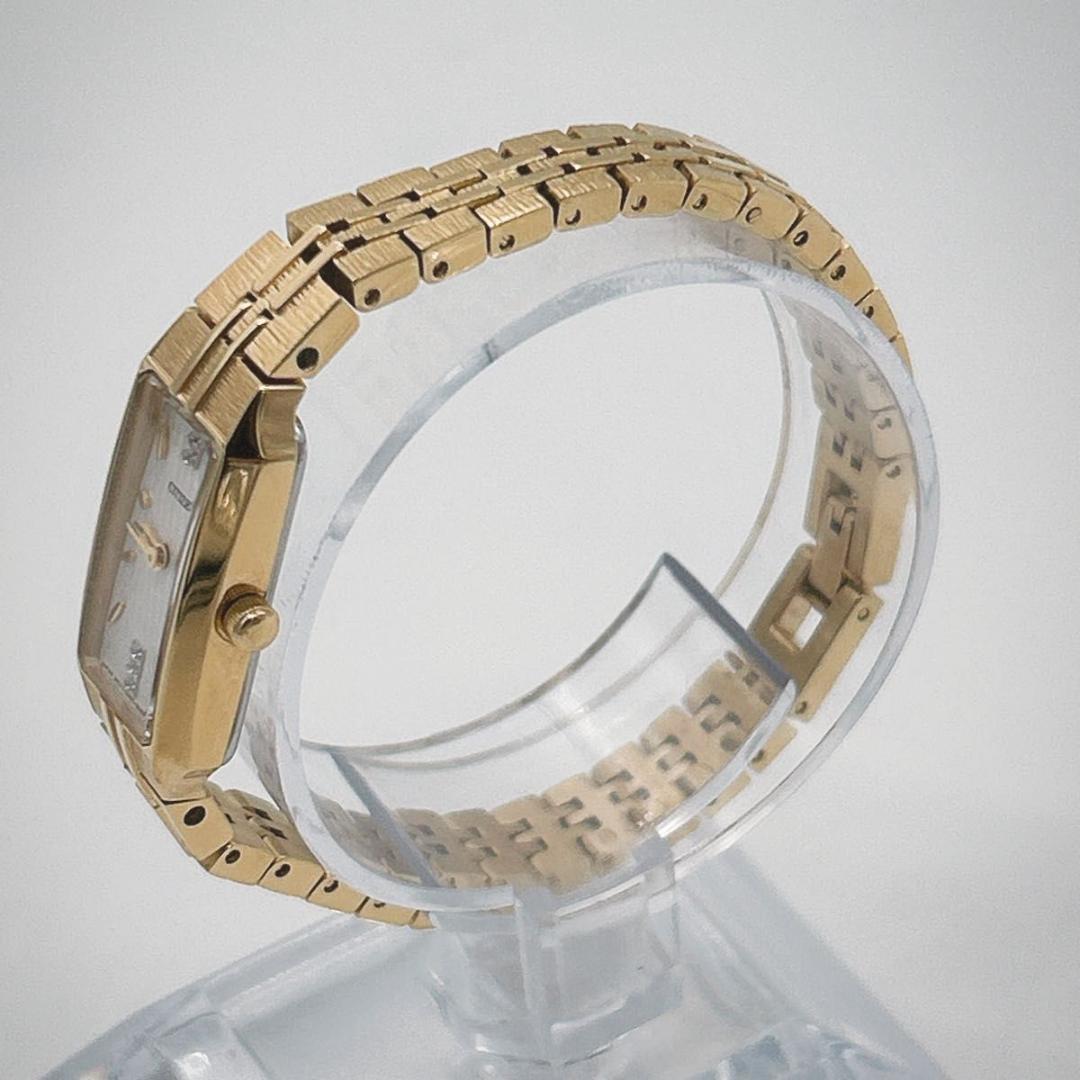 極美品 稼働 CITIZEN SHIPS別注 6Pダイヤ ゴールドブレス 腕時計