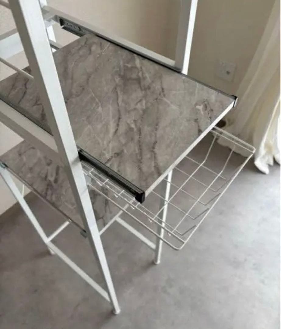 ヤマソロ ゴミ箱上ラック キッチンラック 大理石柄 新品未使用品