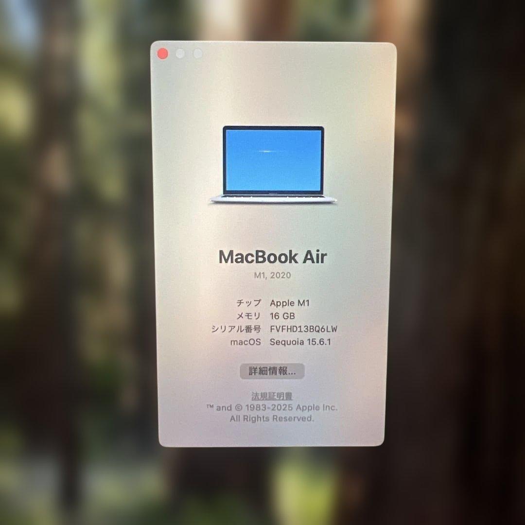 MacBook Air 2020 M1 16GB 512GB シルバー