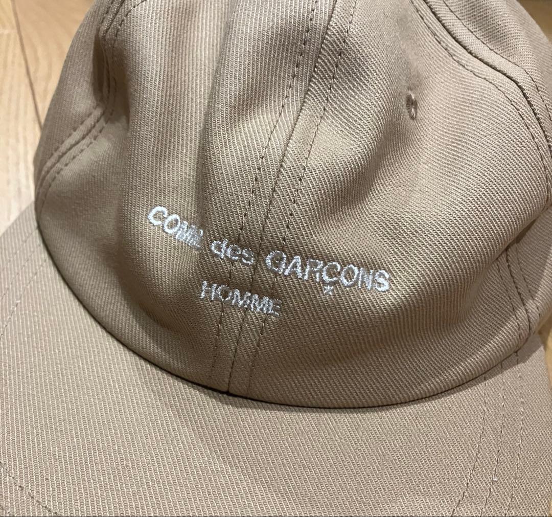 【COMME des GARCONS HOMME】ロゴキャップ　ベージュ
