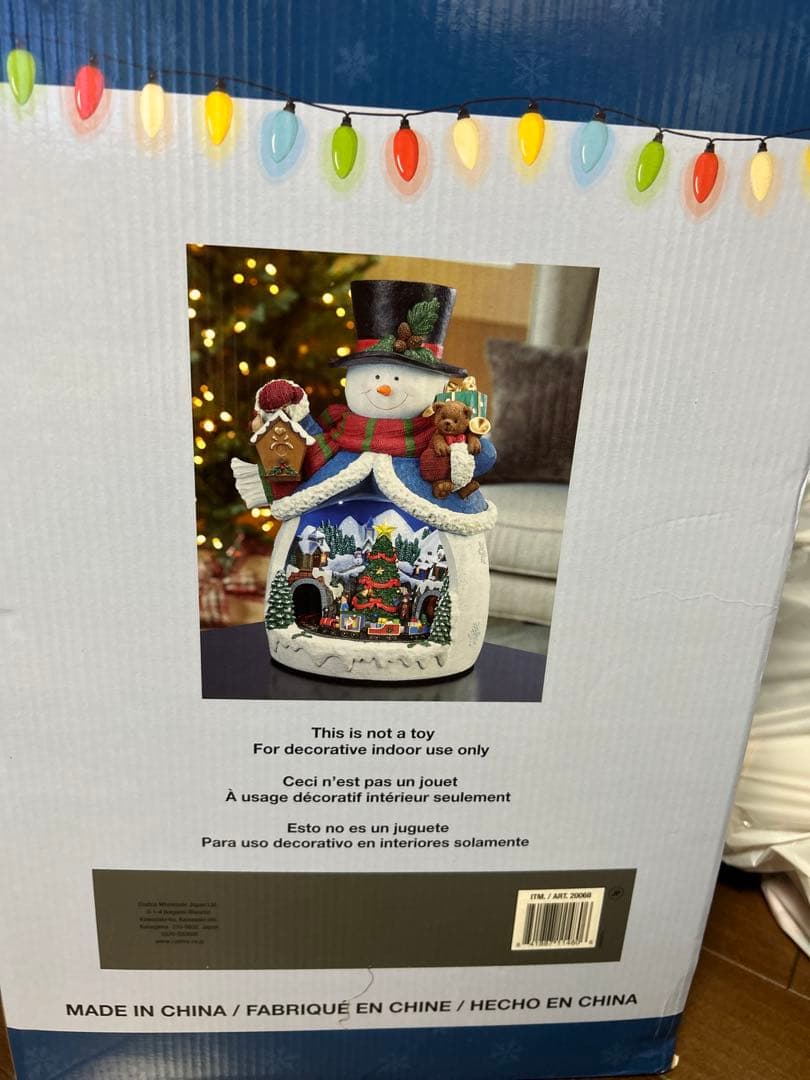 スノーマン 置物 LED 音楽 コストコ クリスマス