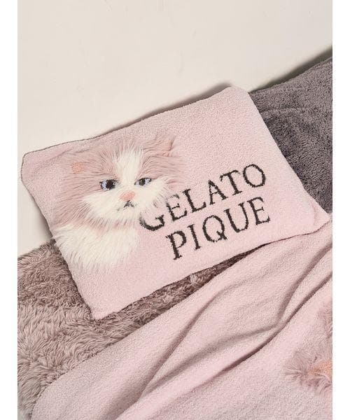 ジェラートピケ CAT3柄 ジャガードマルチカバー+ピローケース