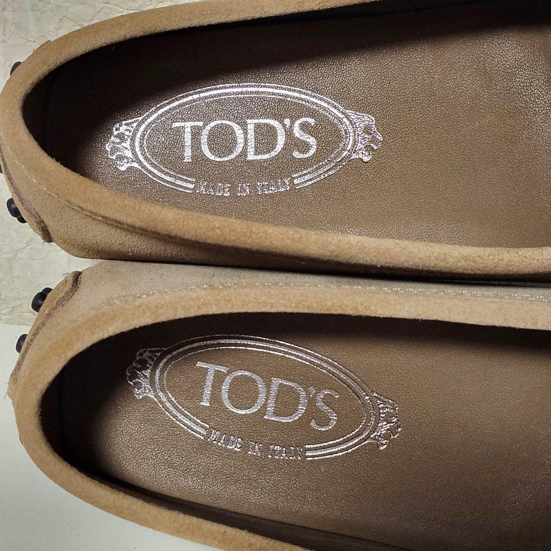 トッズ ドライビングシューズ 37 ベージュ ヌバック ゴンミーニ