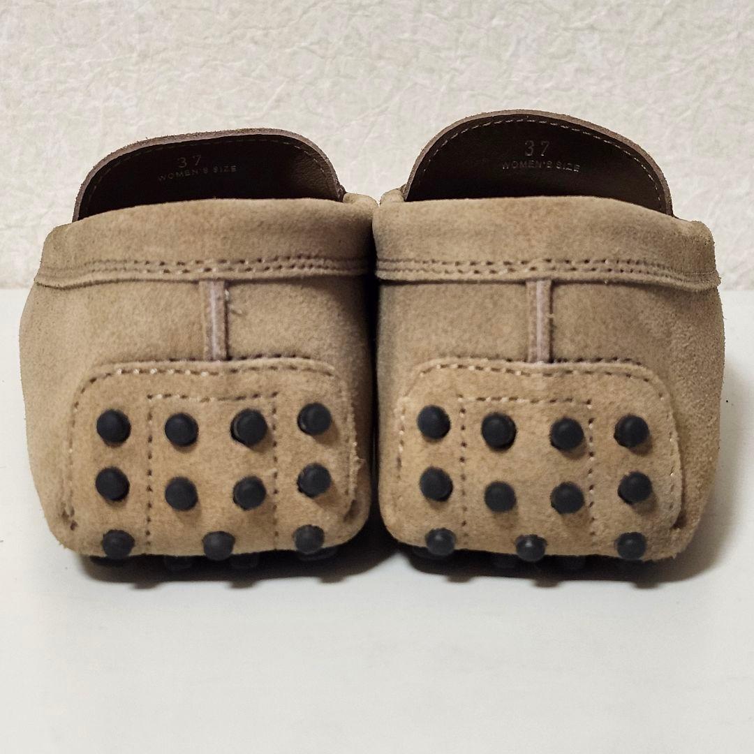 トッズ ドライビングシューズ 37 ベージュ ヌバック ゴンミーニ