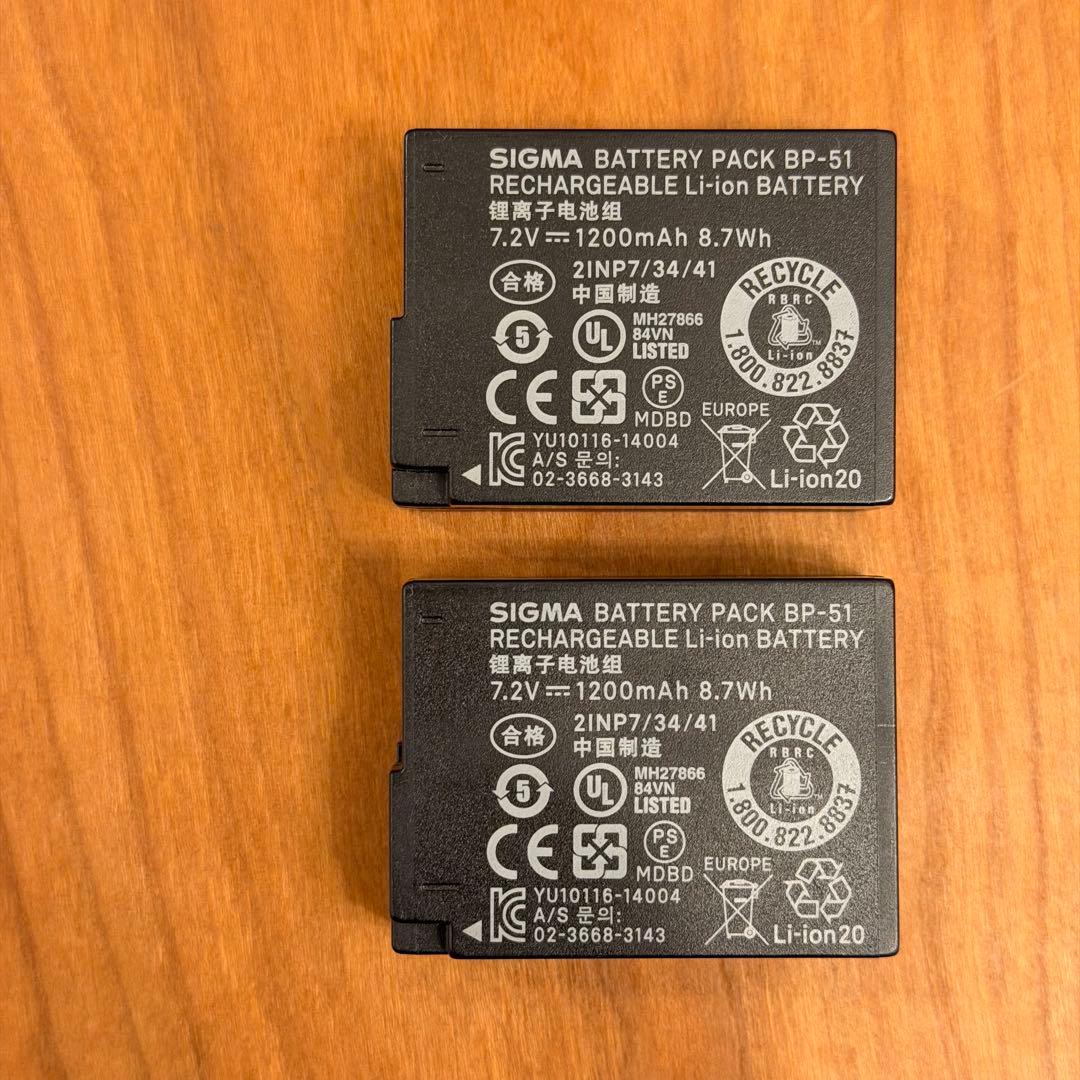 SIGMA fp ボディ 純正バッテリー2個付き