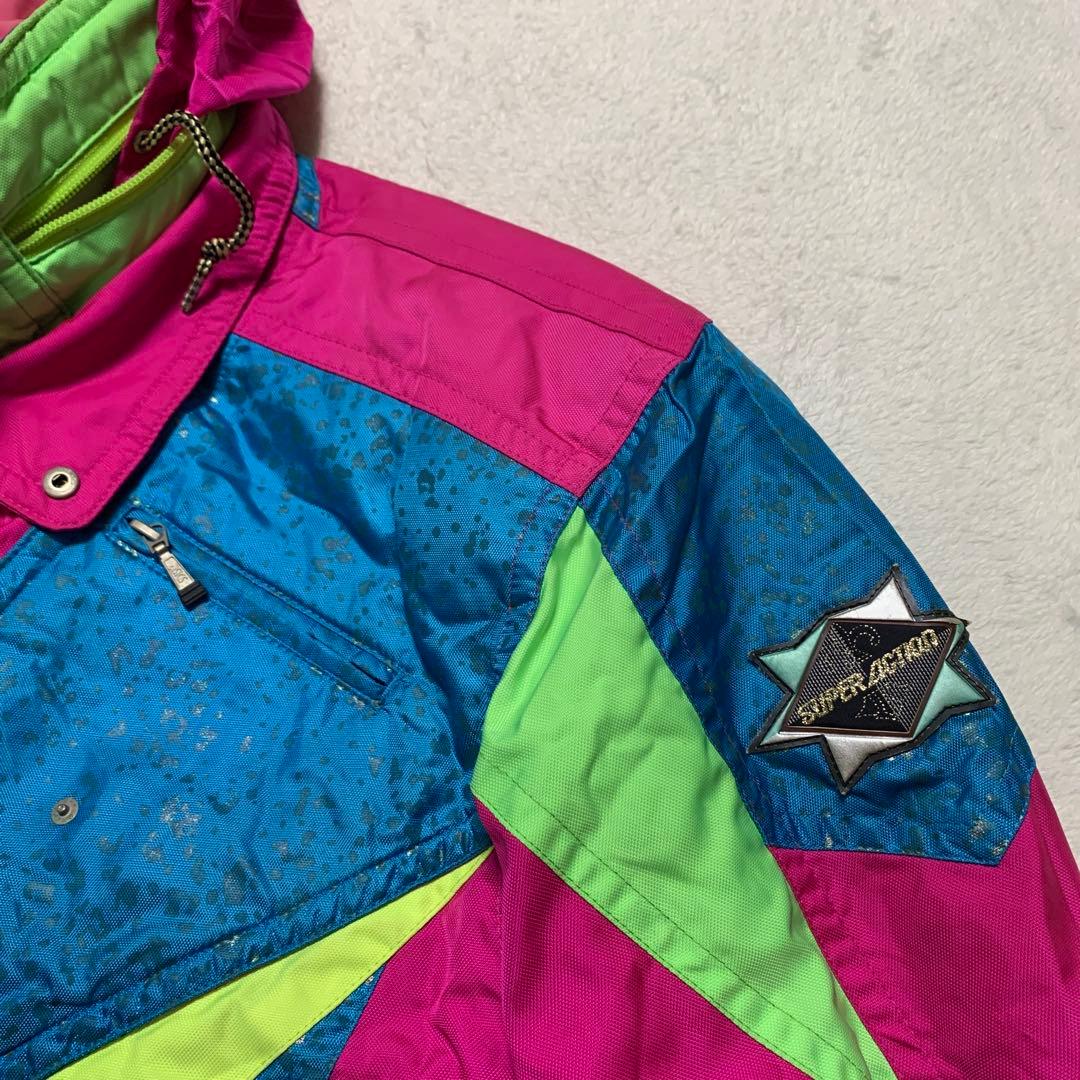 90's アシックス asics スキージャケット　ゲレンデ　派手ピンク