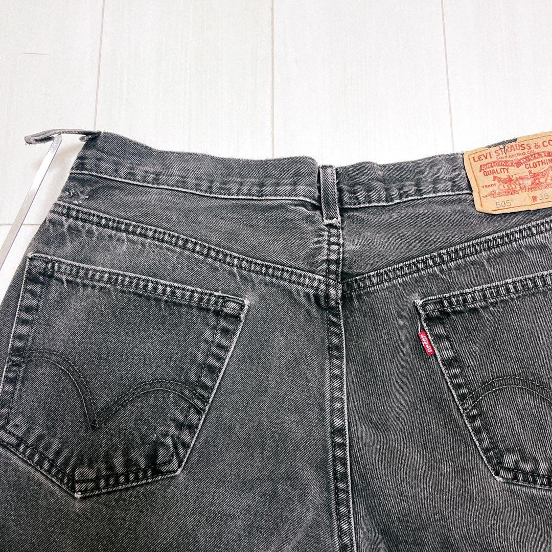 Levi's 505 ブラックデニム 後染め　00s W36 L32