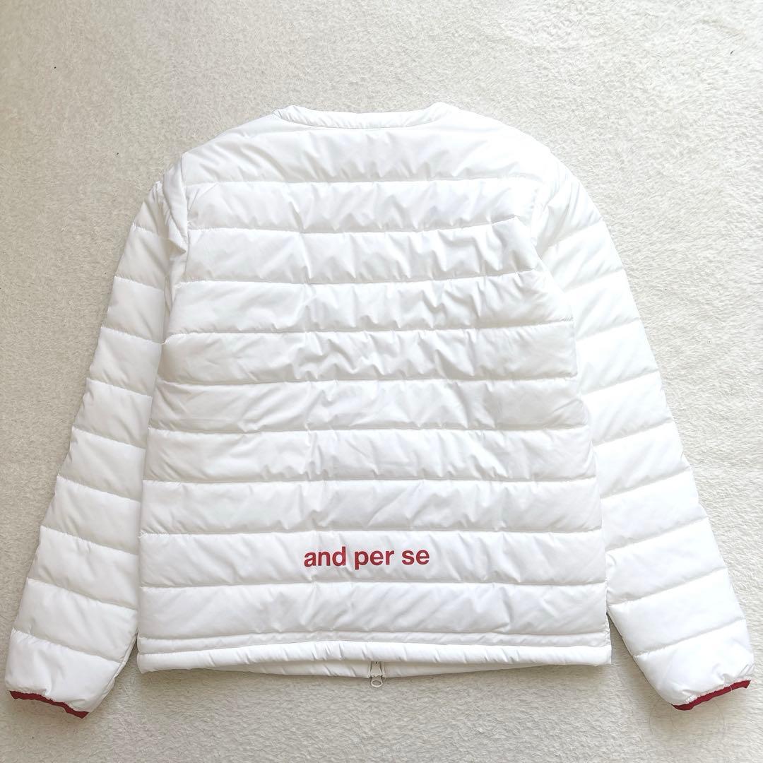 ✨未使用級✨and per se ホワイト 中綿 キルティングジャケット M