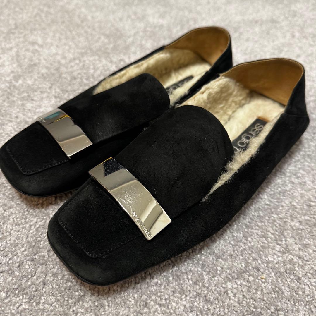 セルジオロッシスリッパフラットパンプスsr1 36 ボア