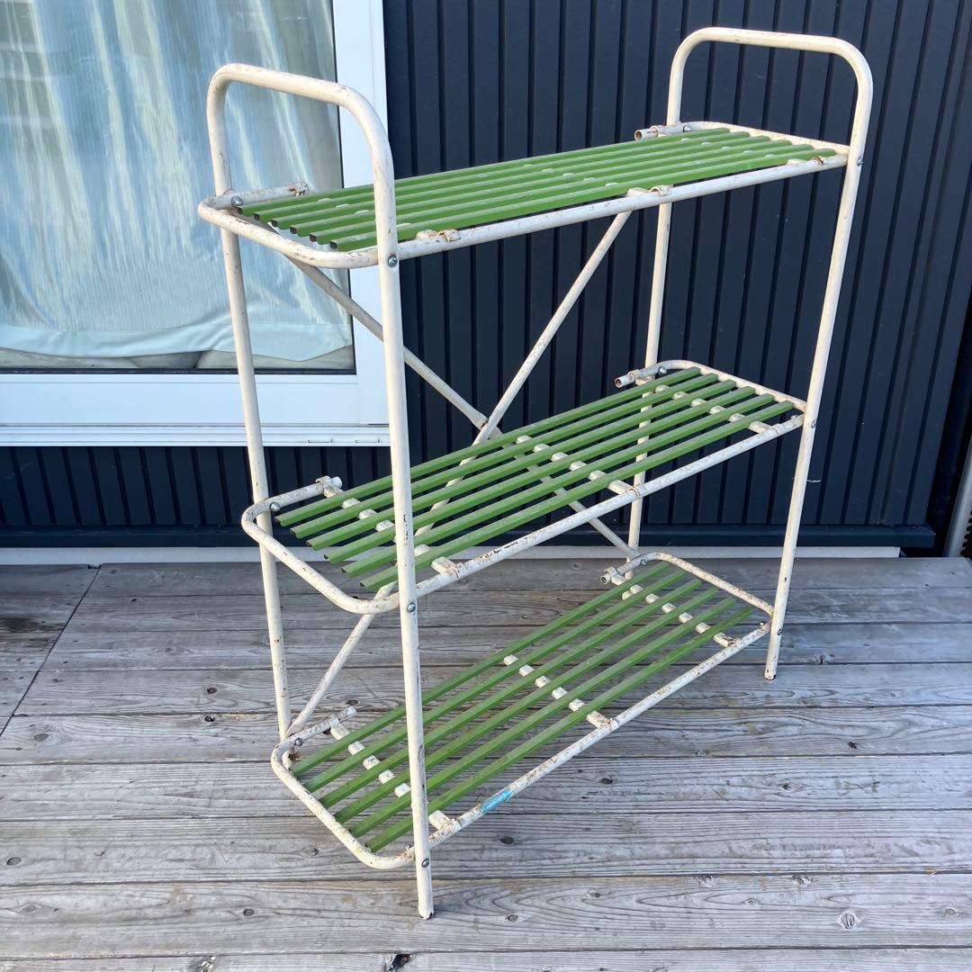 北欧レトロ アイアンフレーム スチールラック プランターラック 花台 飾り棚