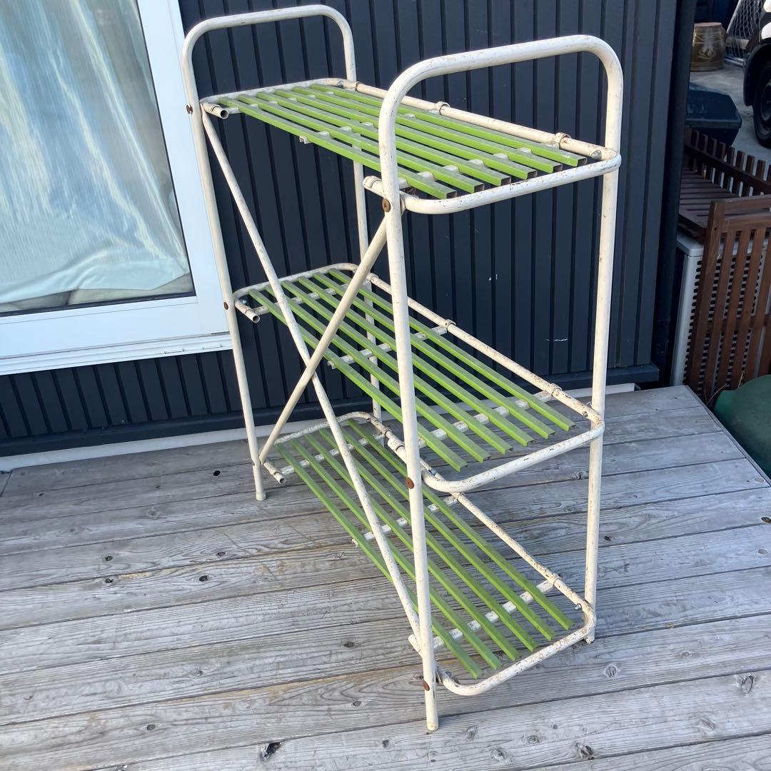 北欧レトロ アイアンフレーム スチールラック プランターラック 花台 飾り棚