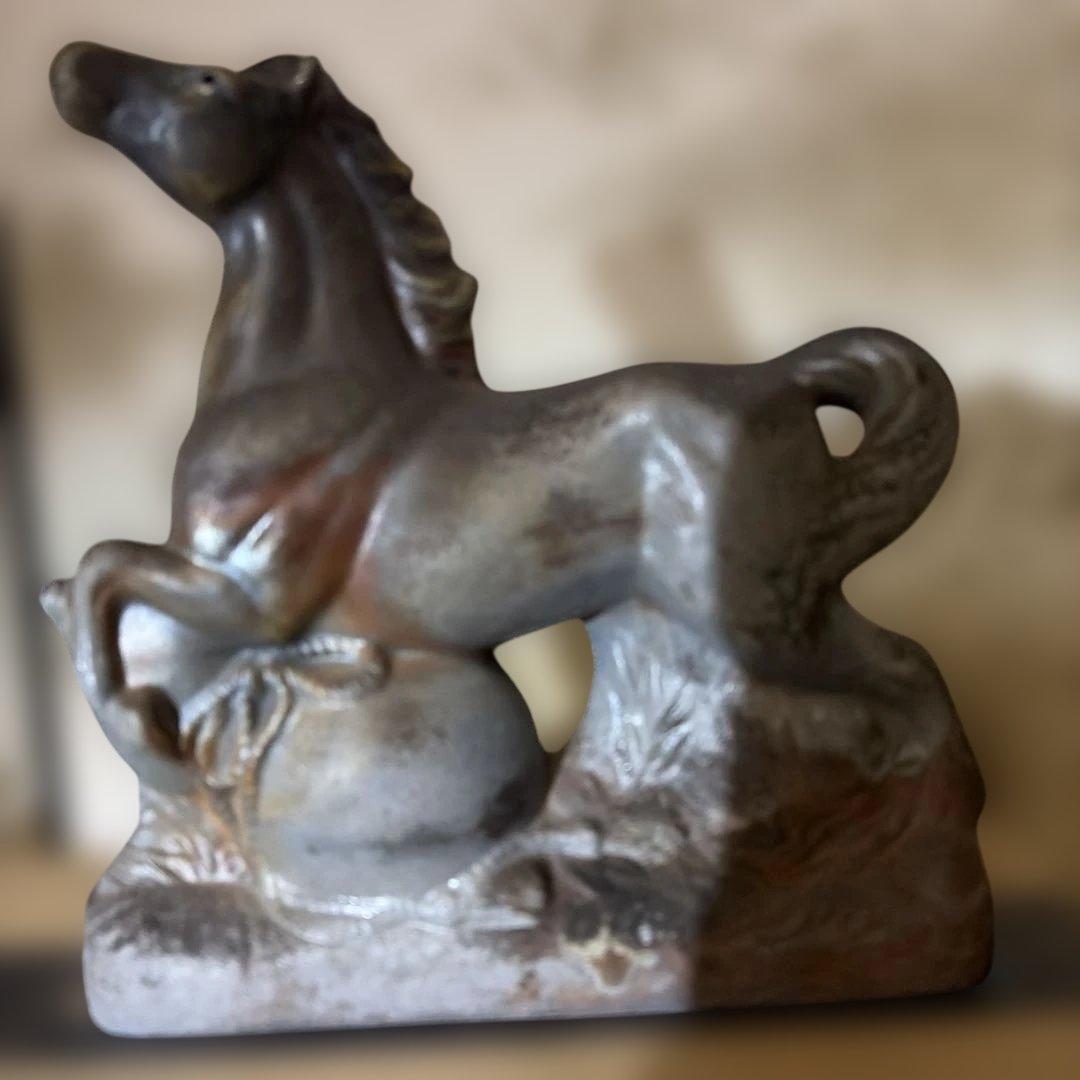 備前焼　午の置物 干支の置物 縁起物　開運　干支午　正月のインテリア　馬の陶器