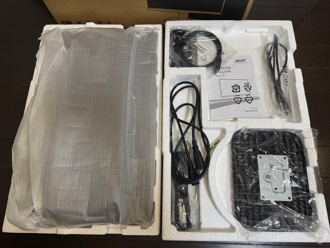 【美品】Acer 27型ワイド4K対応液晶モニターKA270HKbmjdppx