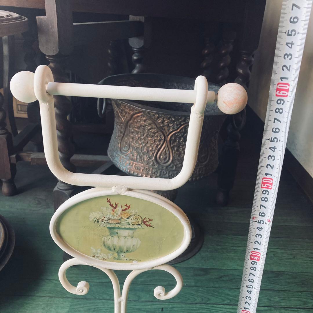 湯布院アンティーク ヨーロピアン アイアン トイレットペーパーホルダー スタンド