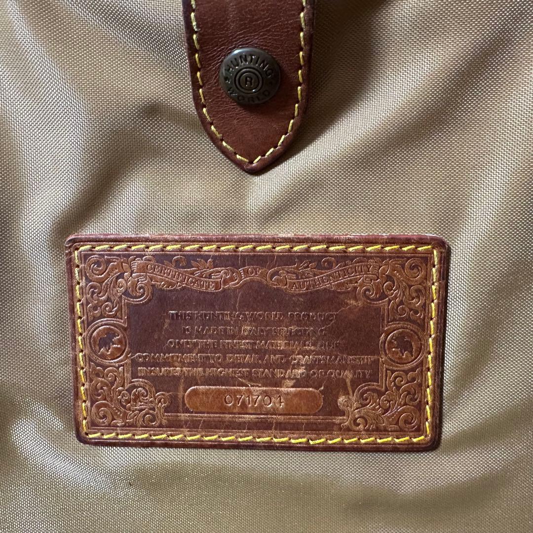 ハンティングワールド ブリーフケース バチュークロス ネイビー