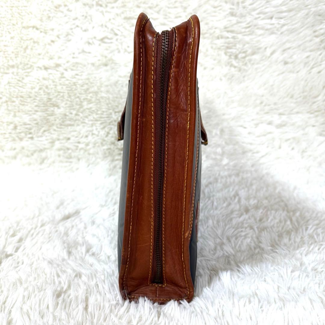 ハンティングワールド ブリーフケース バチュークロス ネイビー