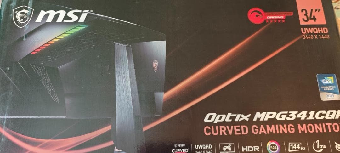 34インチ ウルトラワイドゲーミングモニター　MSI MPG341CQR