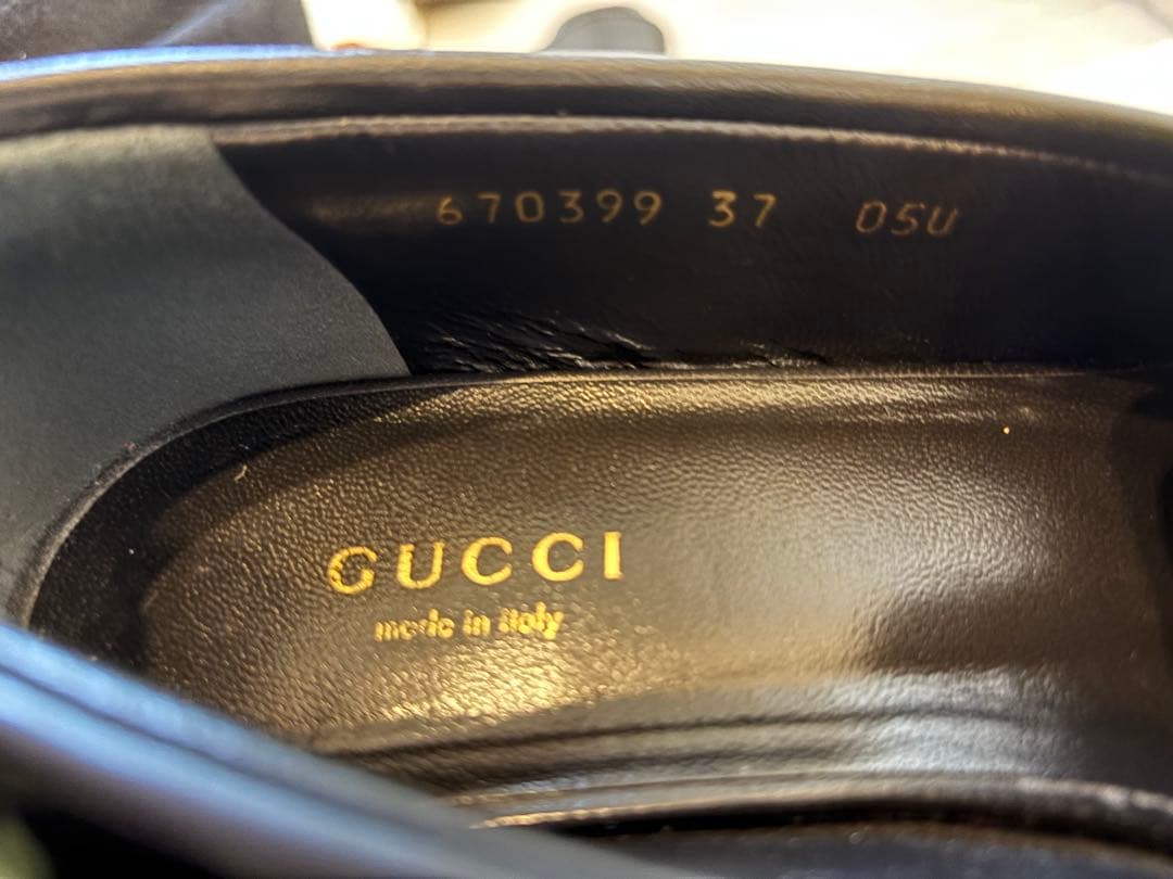 GUCCI ブラック キルティング　ローファー　37サイズ