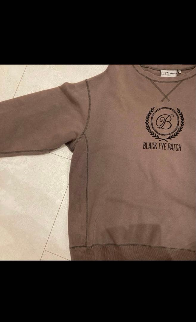BLACK EYE PATCH バーガンディトレーナーXL スウェット