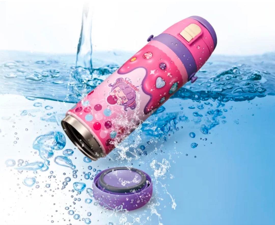 しなこちゃん　水筒 600ml ピンク・紫