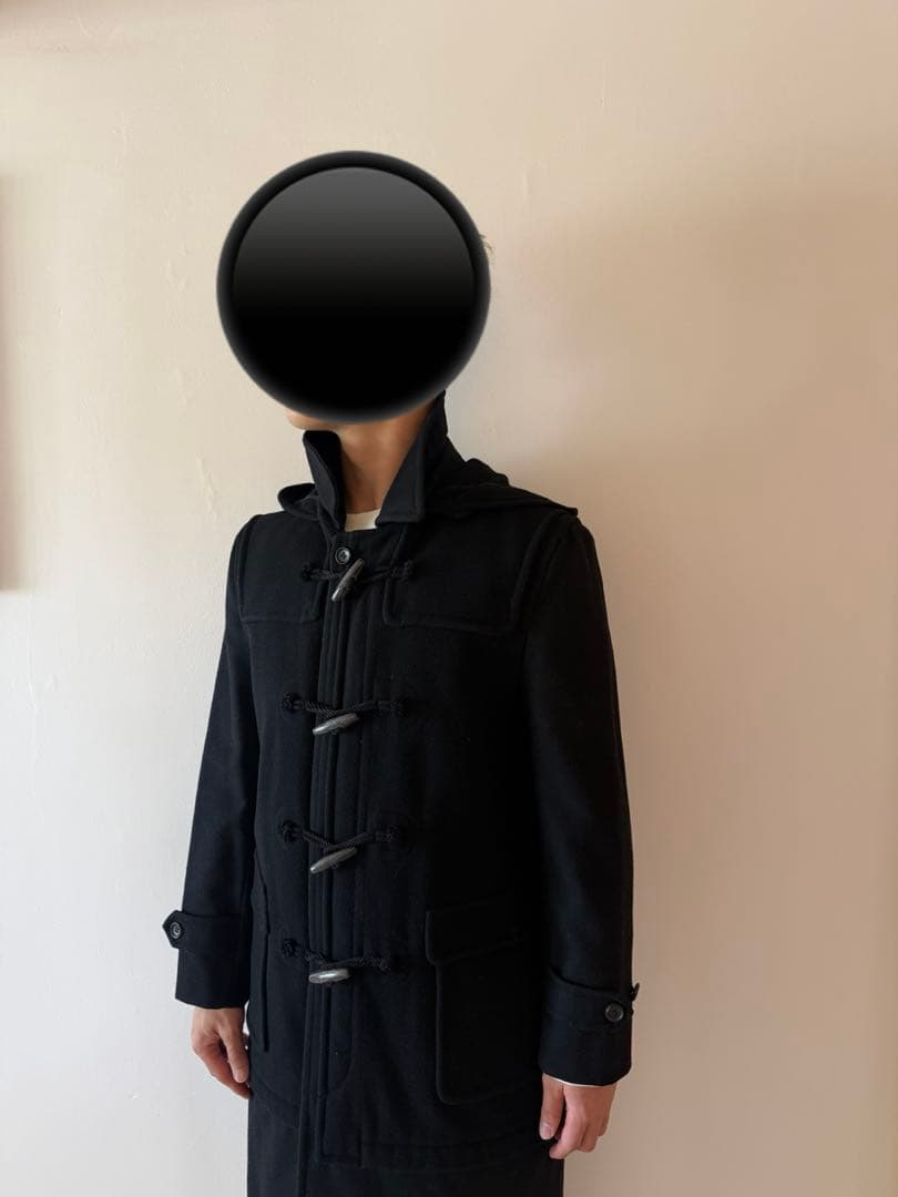 コムデギャルソンオムピュルス ブラックダッフルコート フード付きMサイズ