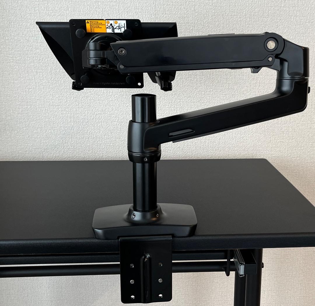 Amazonベーシック モニターアーム + ノートPC用マウントトレー ブラック