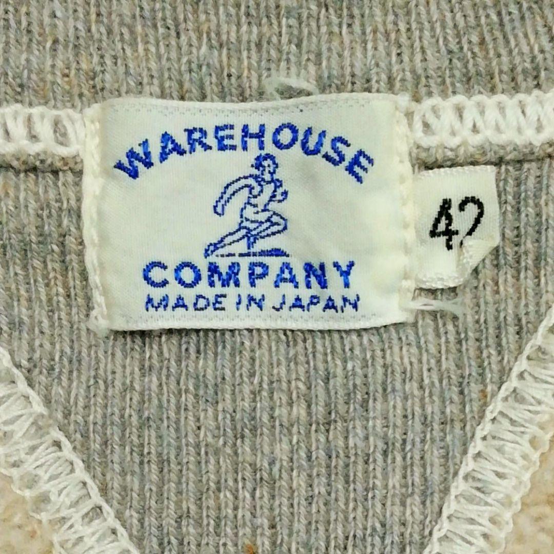 美品WAREHOUSE 直営店限定 USA国章旗ワッペン裏起毛スウェット(42)